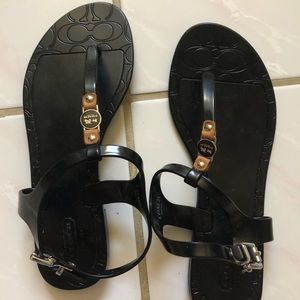 Coach jelly sandals sz 6